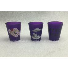 Verre de verre en néon, verre de couleur violet